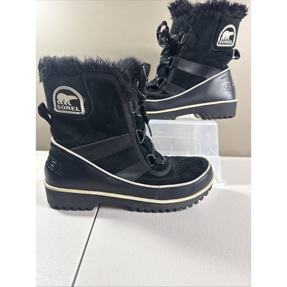 Sorel Shoes - Sorel Tivoli II  Women Faux Fur  Suede Boots Waterproof Size US 6.5 Black